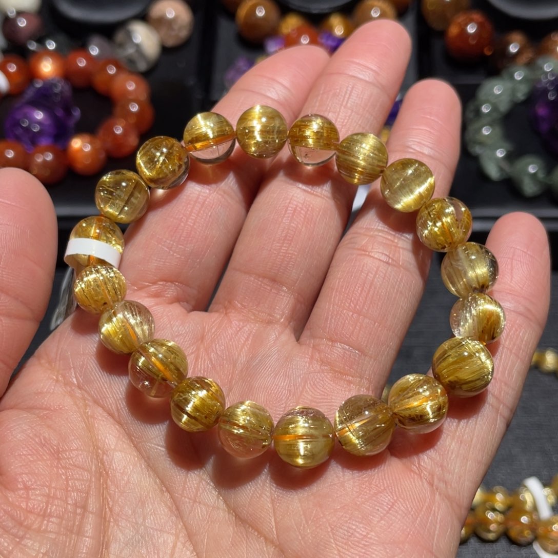 水晶手链未镶嵌钛晶手链9.5mm左右