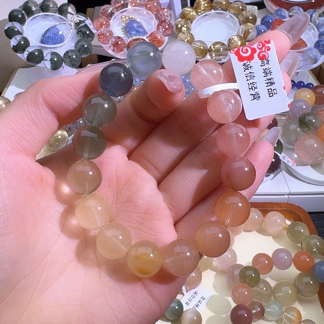 水晶手链未镶嵌天然巴西兔毛手串2