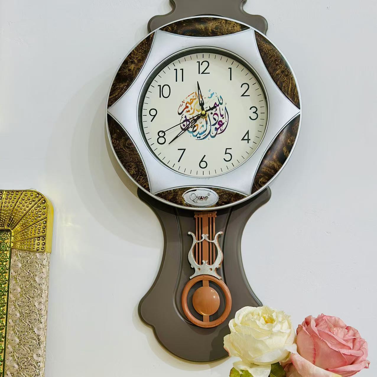 复古挂钟带钟摆美式时尚时钟