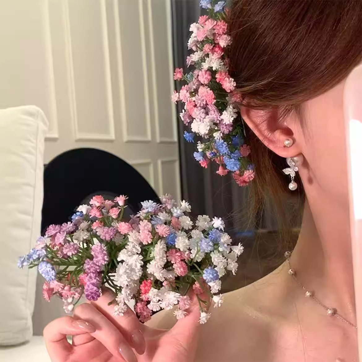 满天星发夹头饰明星同款2025年新款高级大号鲨鱼夹后脑勺盘发抓夹