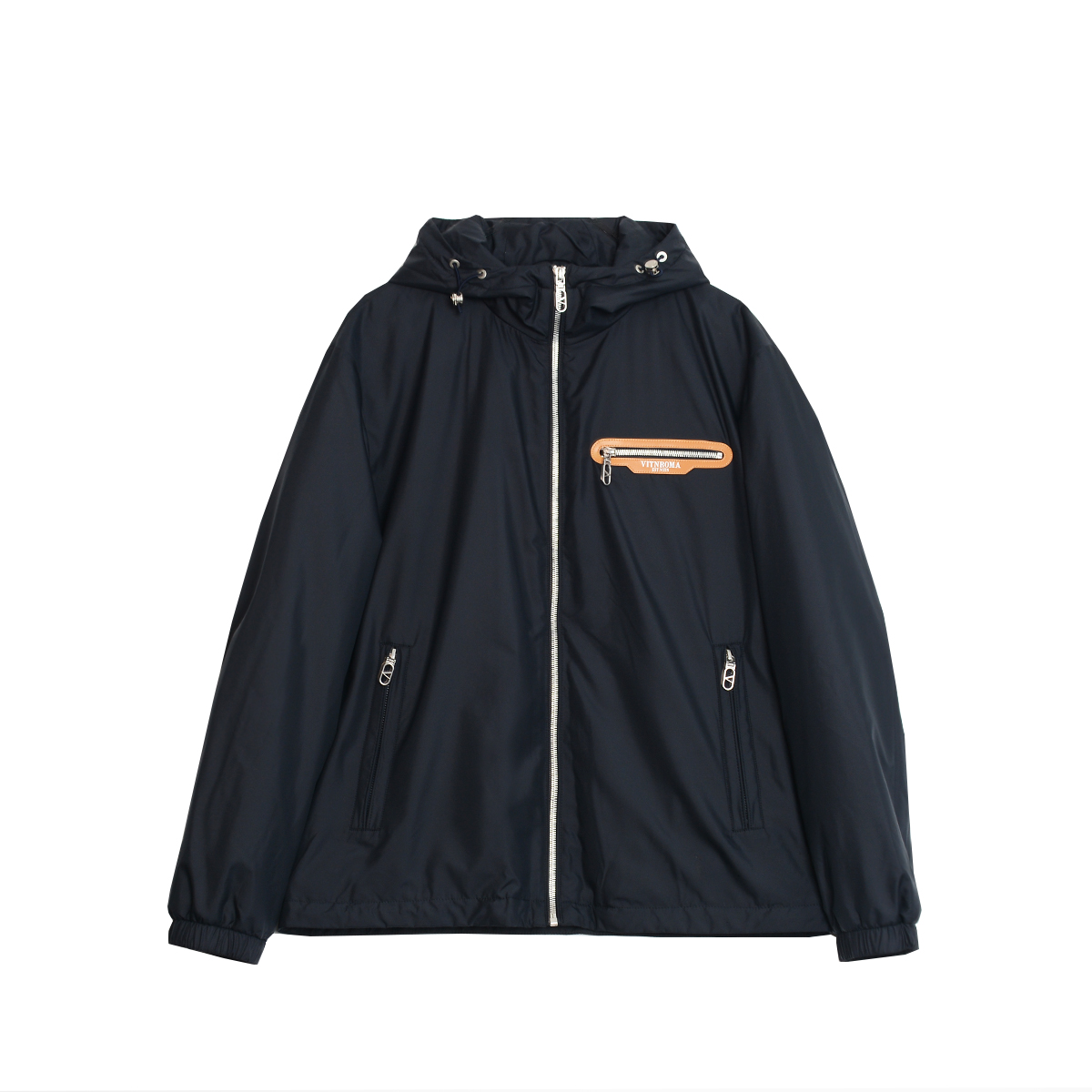 秋冬夹棉拉链口袋男士夹克轻奢尖货商务休闲时尚青年连帽外套棉服