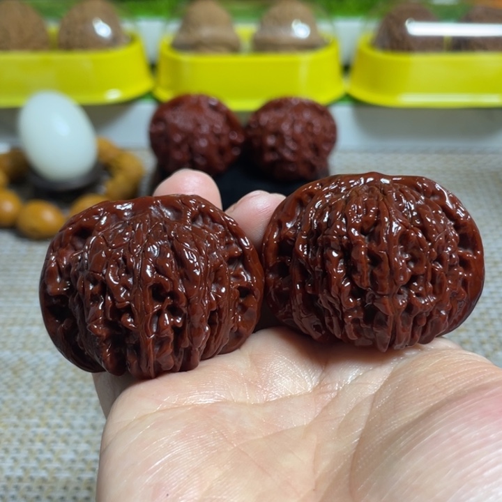 把件文玩核桃44➕四座楼