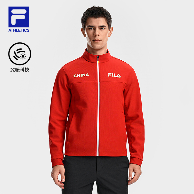 Fila/斐乐针织上衣冬季保暖舒适户外运动透气男士外套A11M617505F