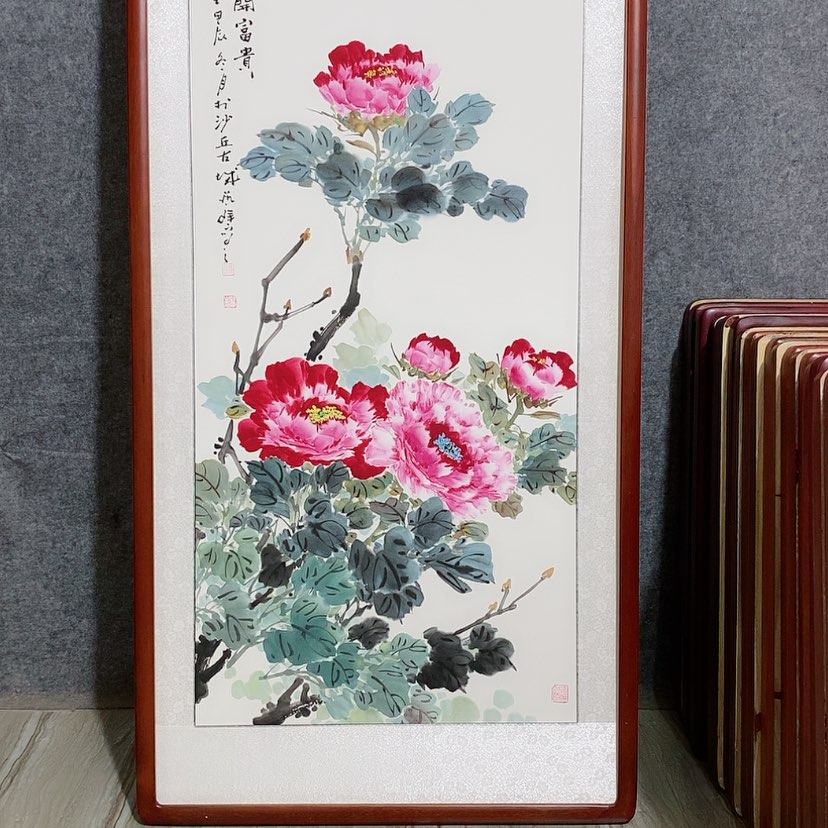 【闪购商品】国画书画作品带框125×65厘米