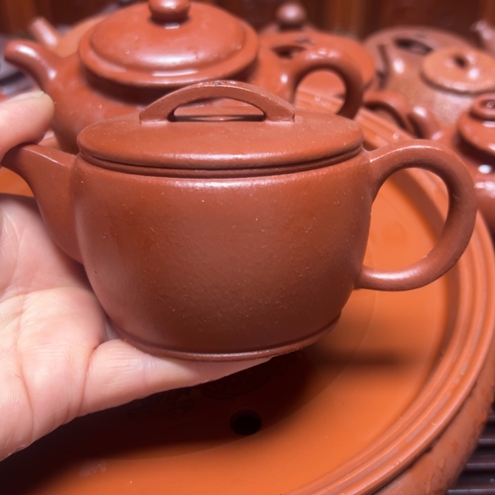 紫砂茶壶宜兴原矿生砂生粉大红泥