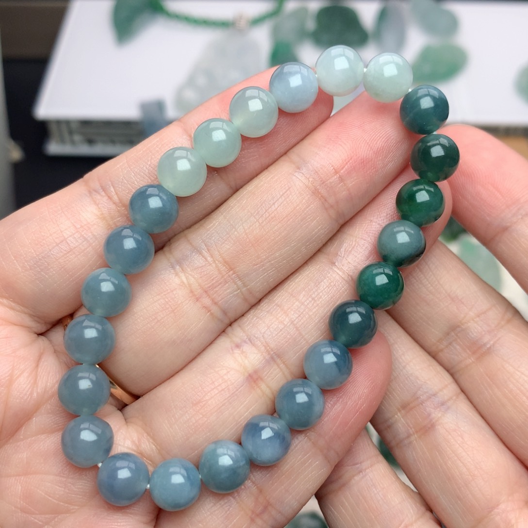 未镶嵌定制翡翠珠串