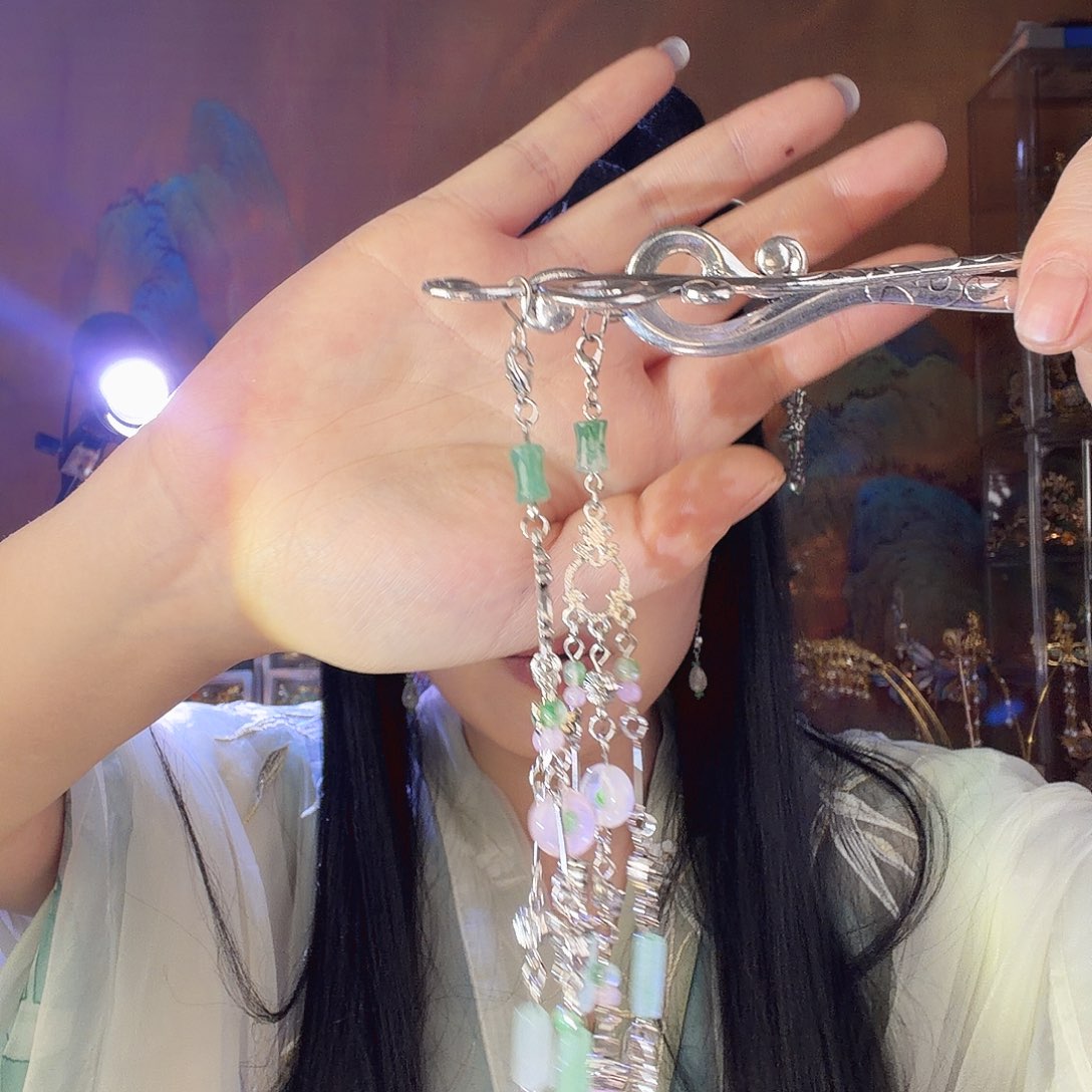 皮质铜合金对簪子一对