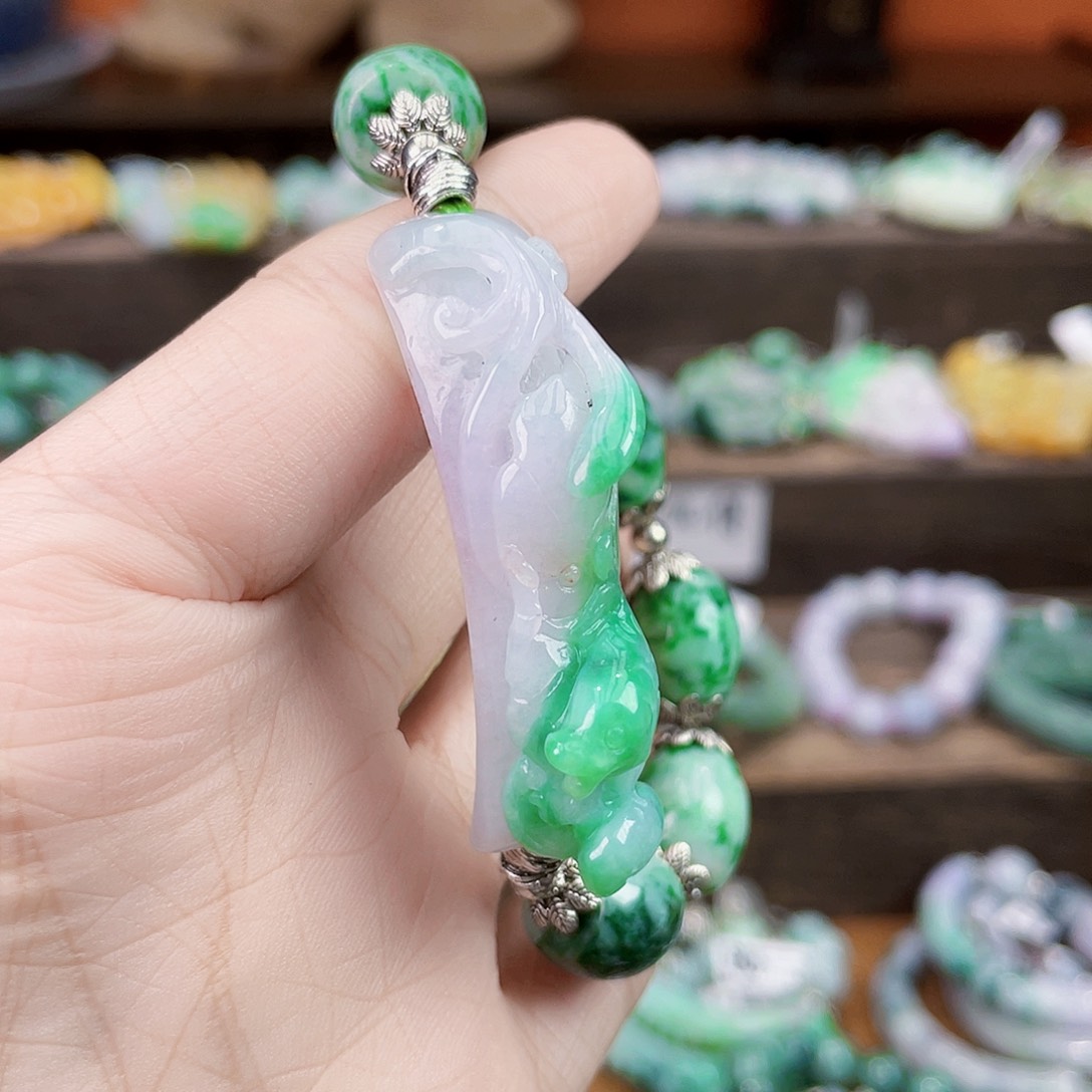 福***豆未镶嵌手链翡翠手链