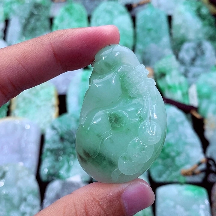 天然A货翡翠钱袋