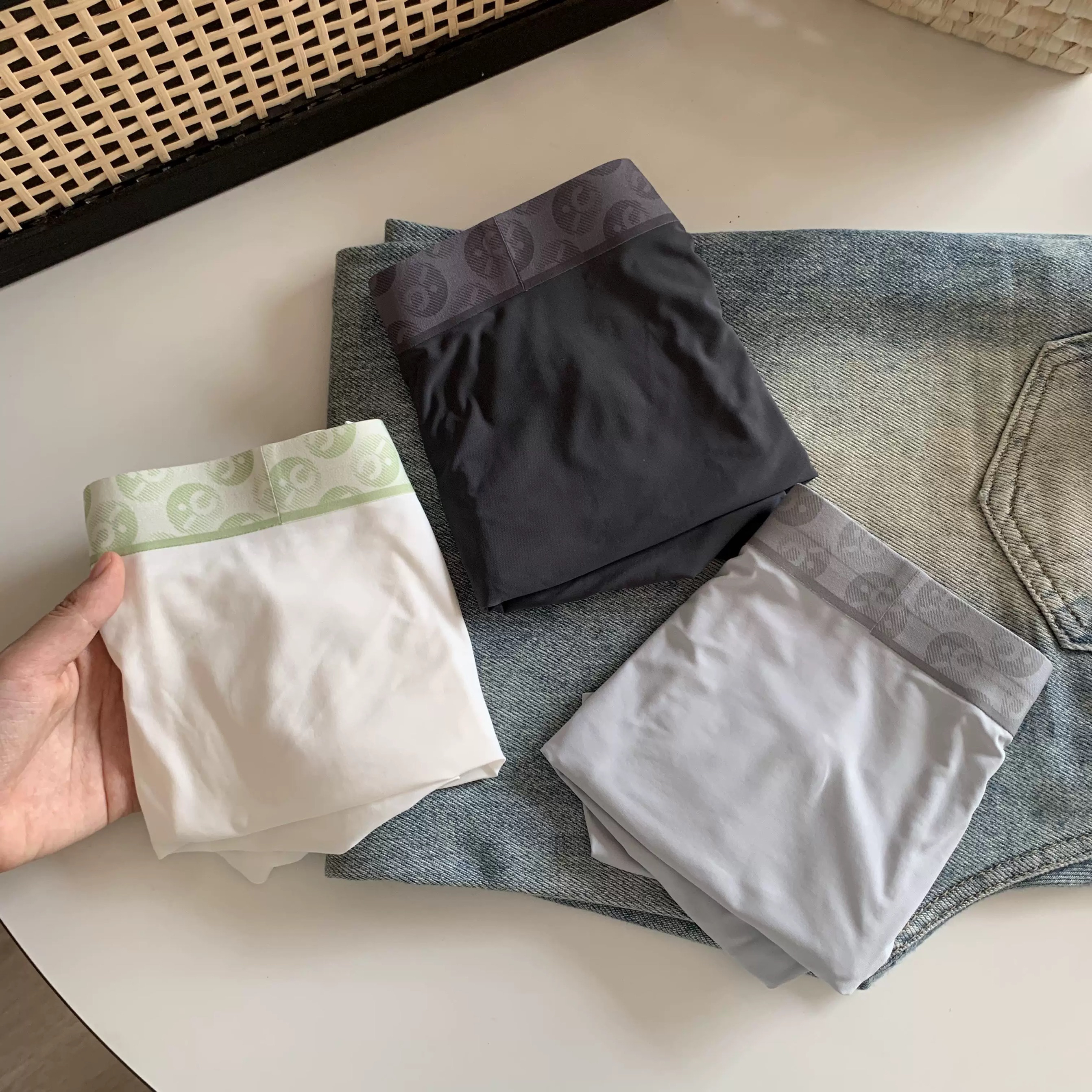 【三条装】男士内裤冰丝透气薄款无痕平角裤夏季凉感男款弹力