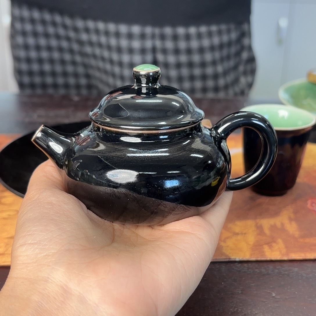 龙泉云间青瓷小米茶器