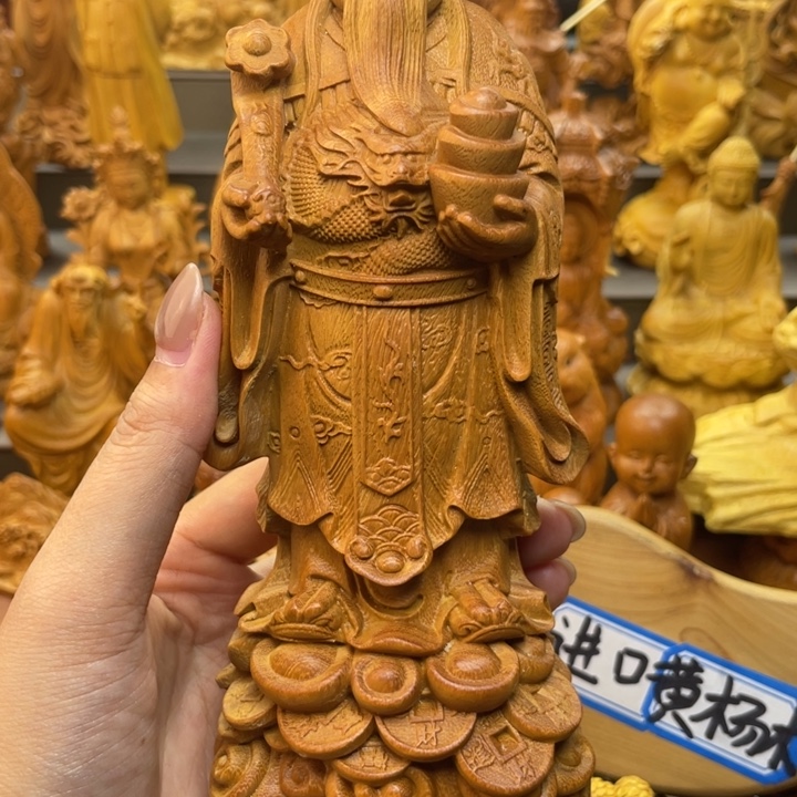 用***5黄金檀大财神一尊20