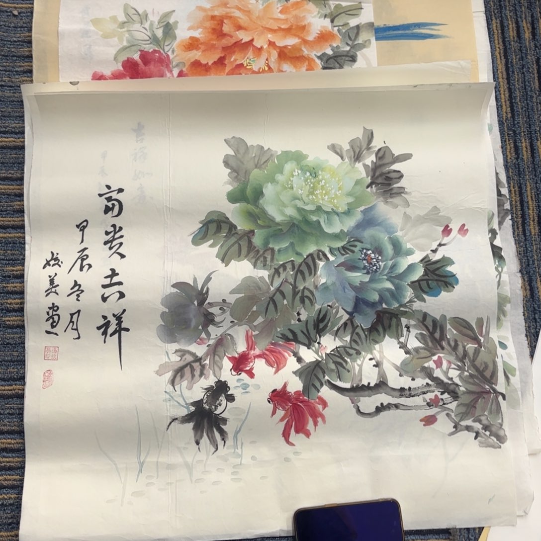 国画四尺斗方花鸟艺