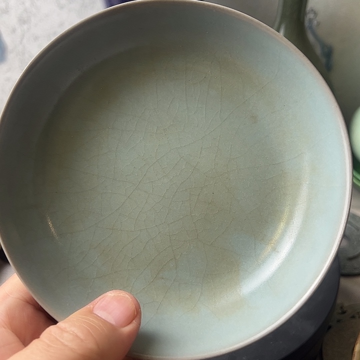 笔洗汝窑天青釉圆洗