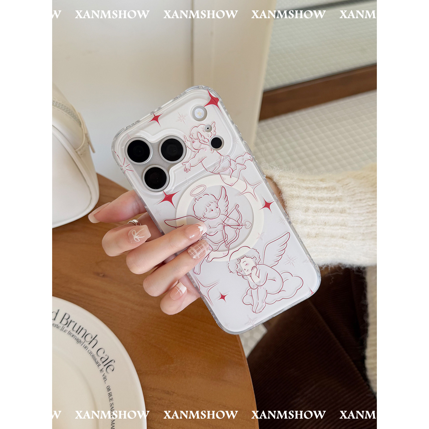 XANMSHOW希木秀·小天使苹果适用磁吸手机壳iphone14151617promax