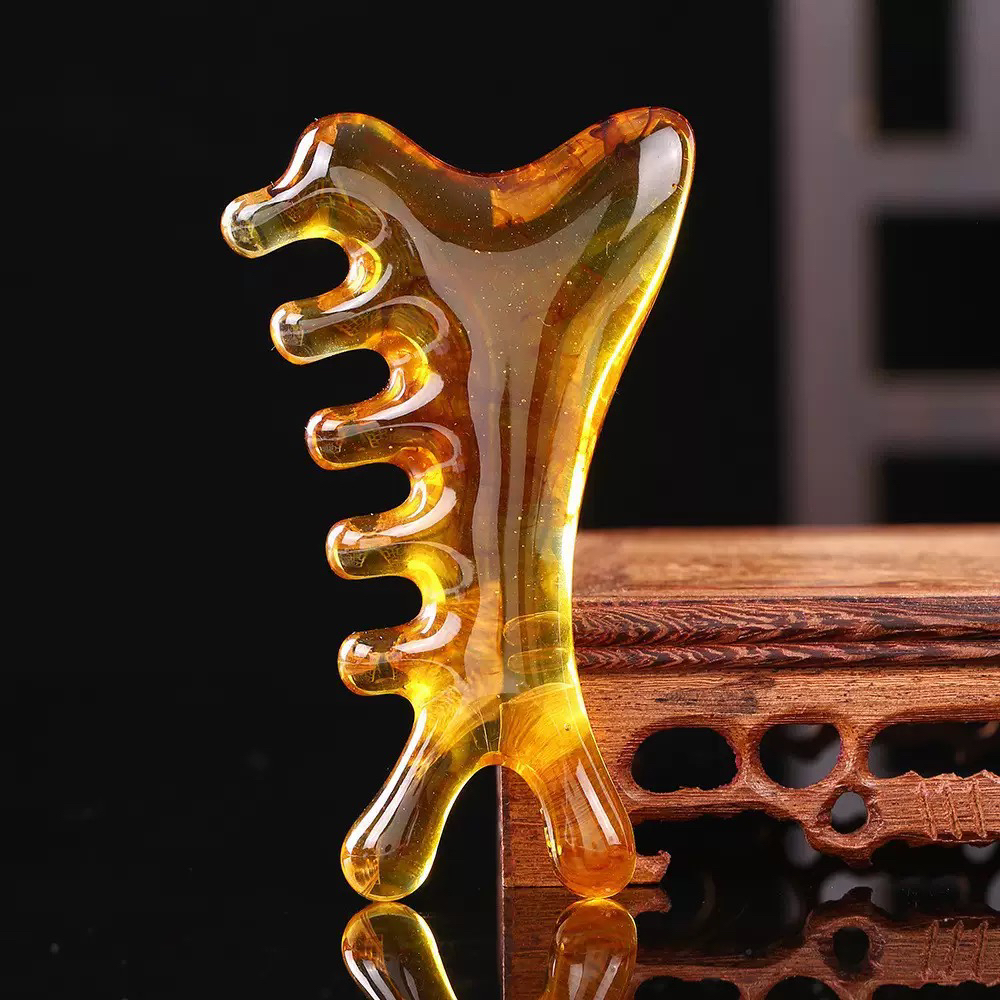 四合一按摩梳子树脂多功能头皮按摩头部头疗疏通经络脸部眼部刮痧