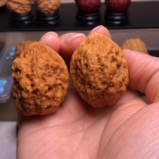 文玩核桃把件霸王枪金蟾17