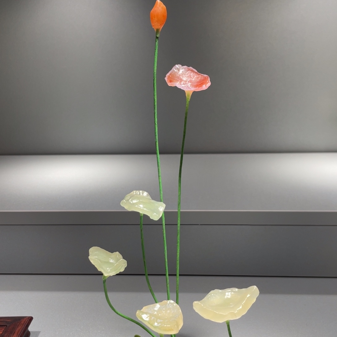 石材阿拉善花花摆件