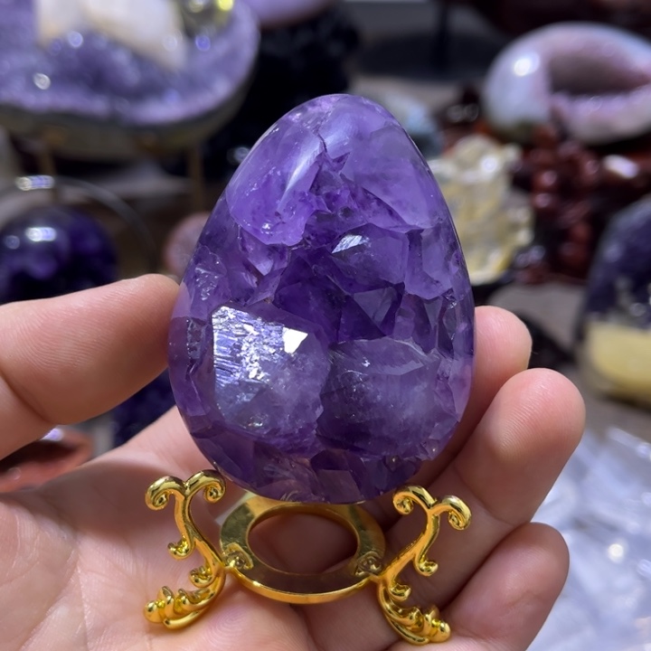 紫晶珠宝半成品未镶嵌
