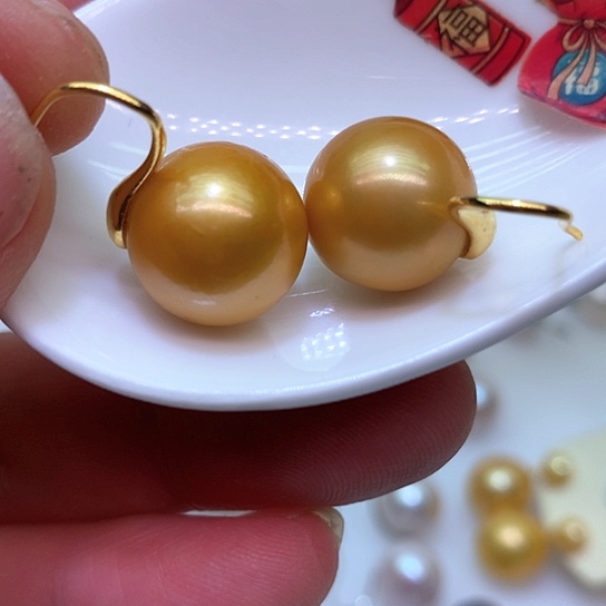 淡水珍珠耳饰银S925镶嵌