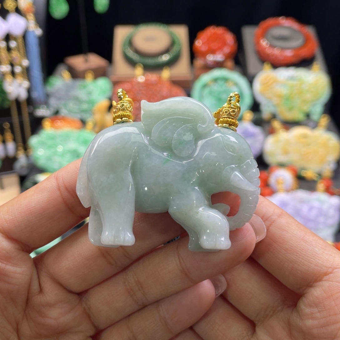 翡翠颈饰未镶嵌代编织