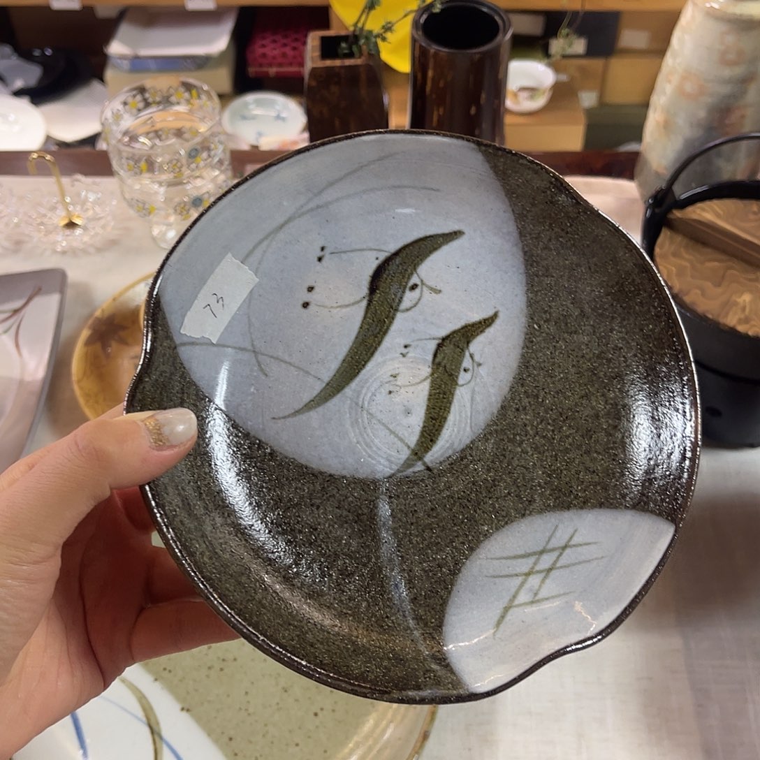 瓷片唐津烧三瓣钵