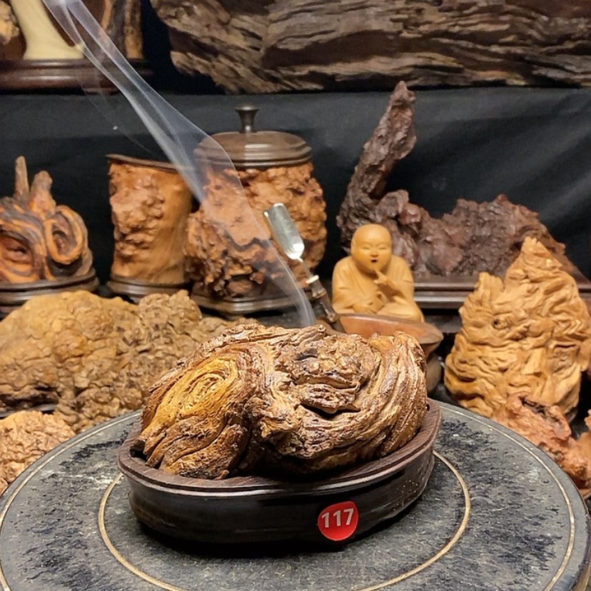 【闪购商品】117号风化胡杨木香炉