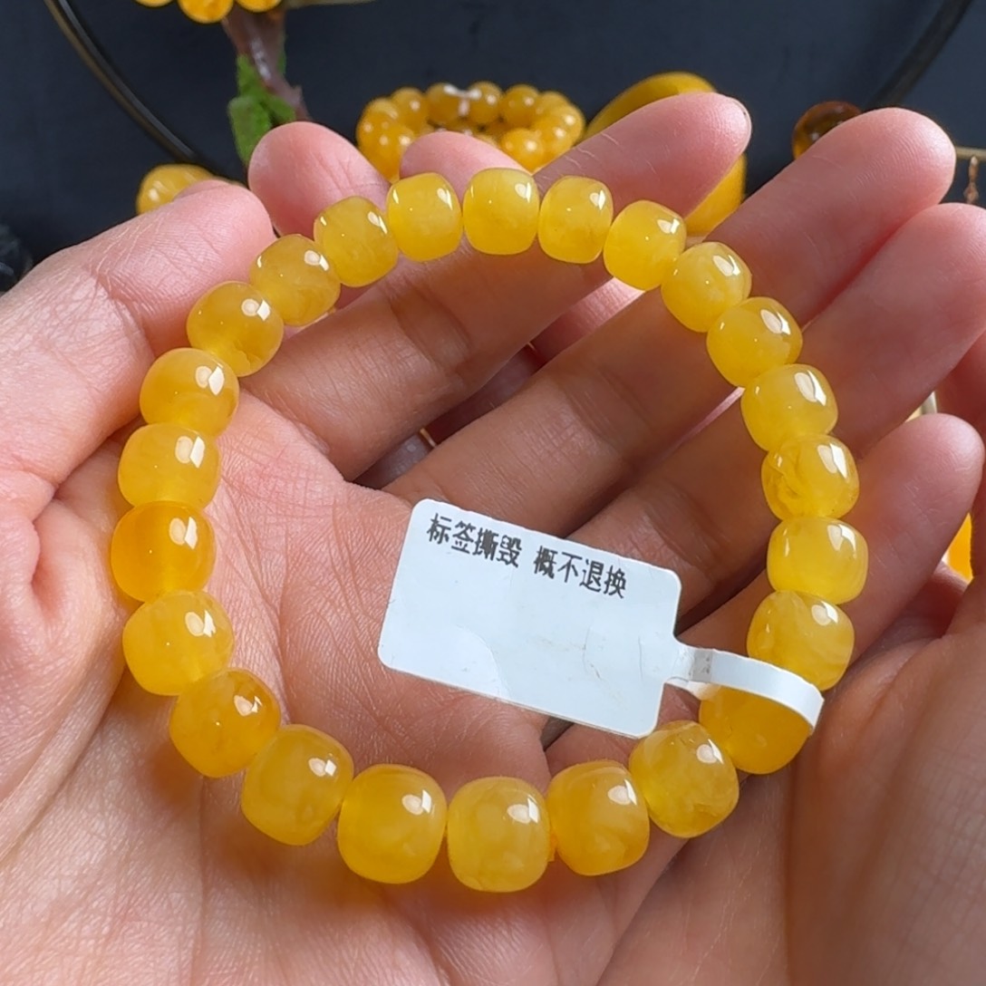 蜜蜡毛衣链未镶嵌