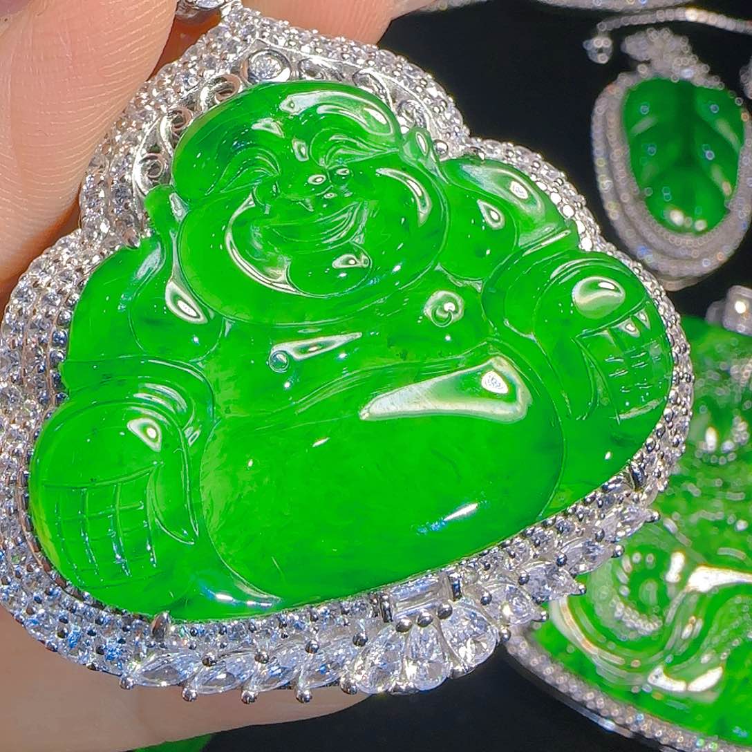 翡翠吊坠(赠链)银S925镶嵌