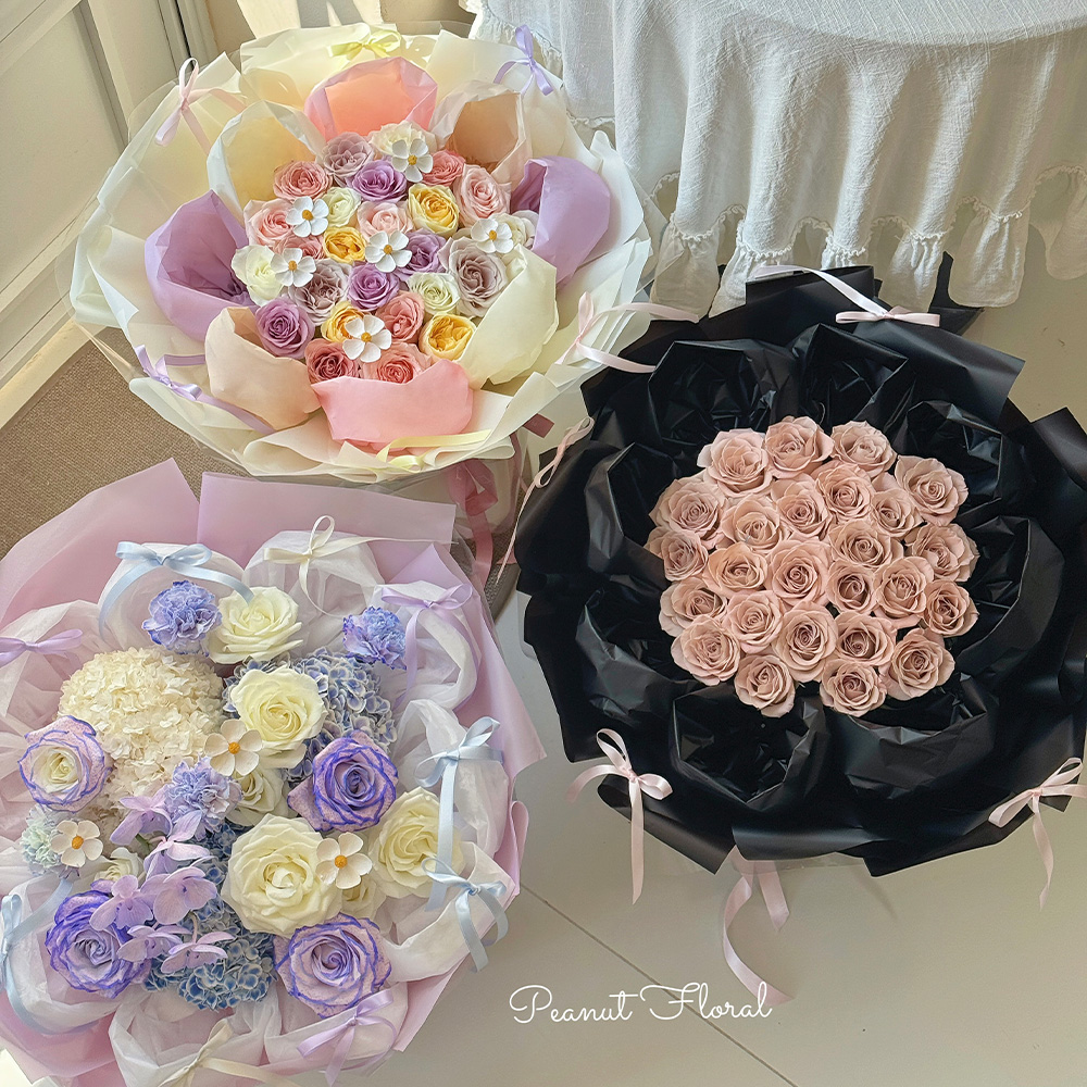 【花约】蝉翼膜防水内衬纸纯色鲜花包装纸花艺材料哑光雾面纸