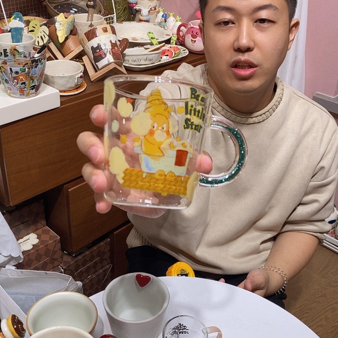 陶瓷星星人玻璃杯一个