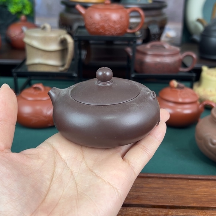 鞭***藏茶壶紫砂壶把断了