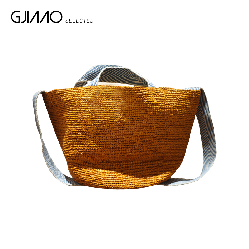 大容量彩色草编包