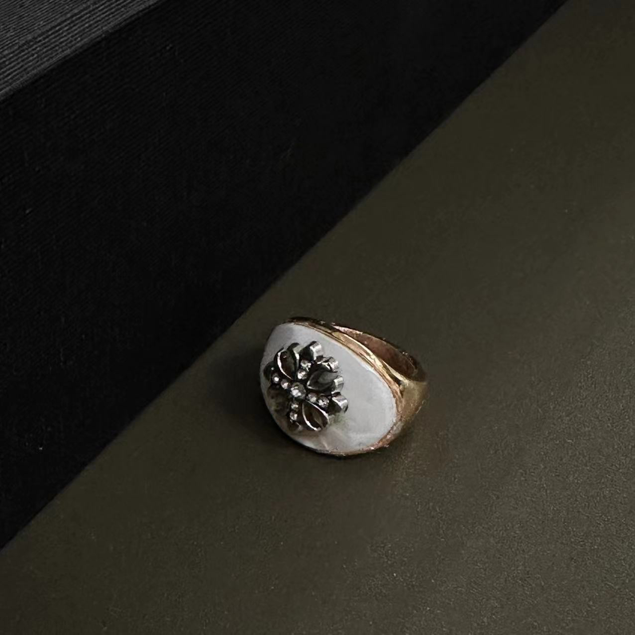 铜合金戒指 白色时尚戒指-90998