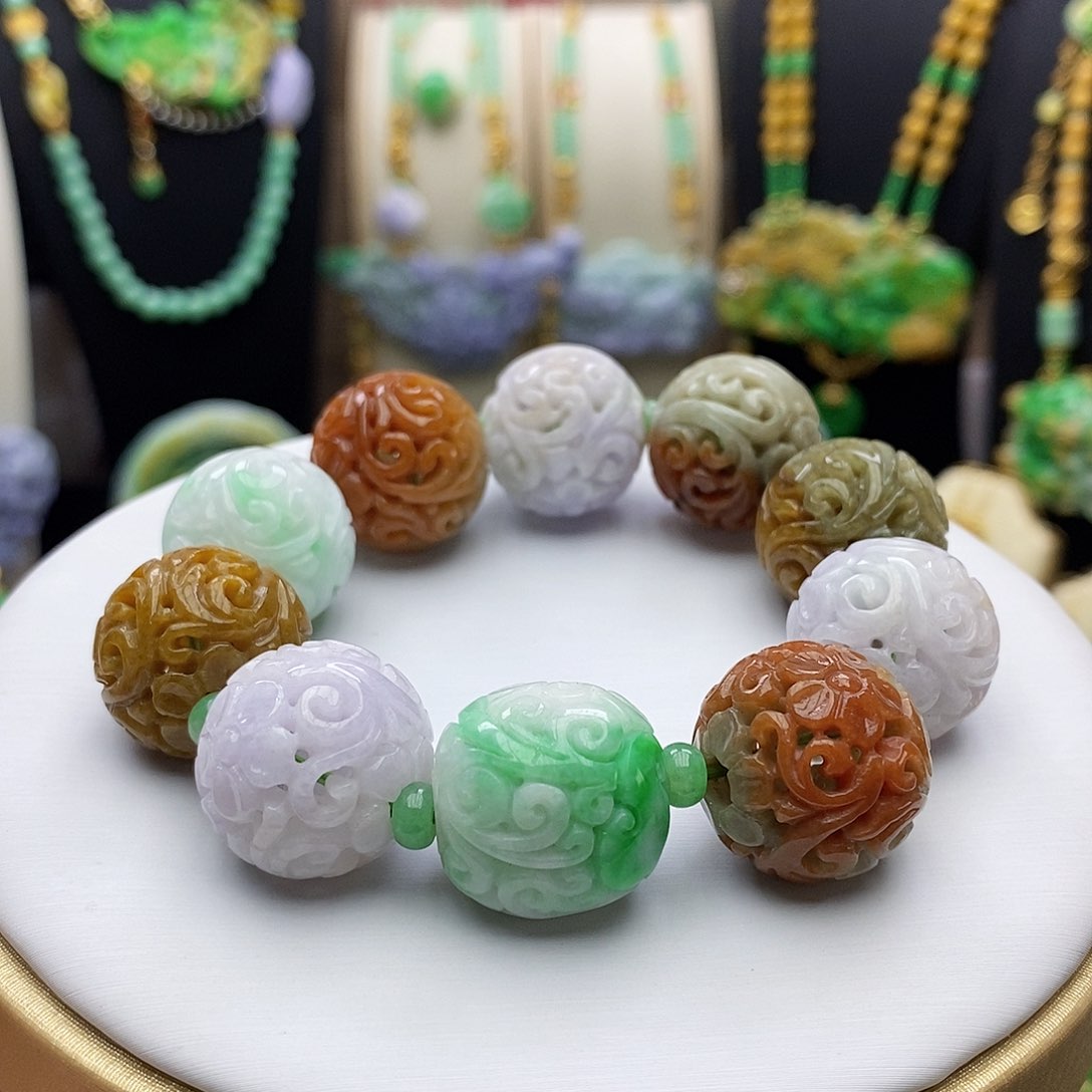 翡翠手链未镶嵌天然