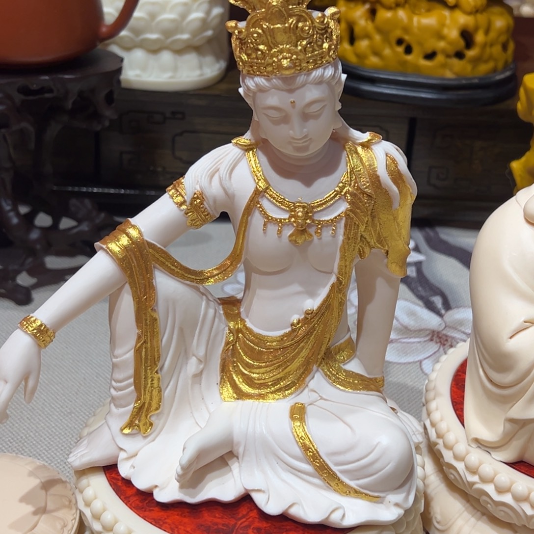 树脂制品20观自在加莲花底座
