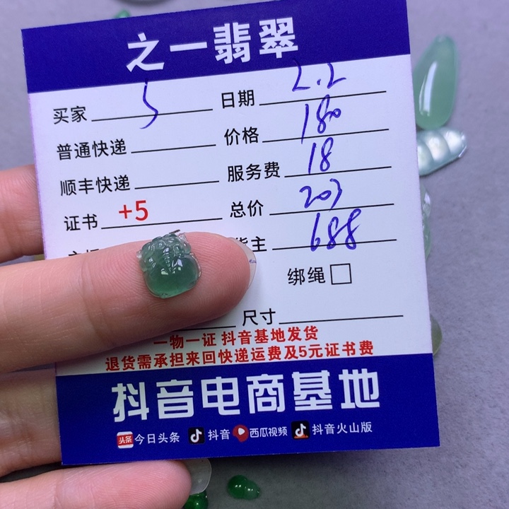 翡翠颈饰未镶嵌S**e翡翠