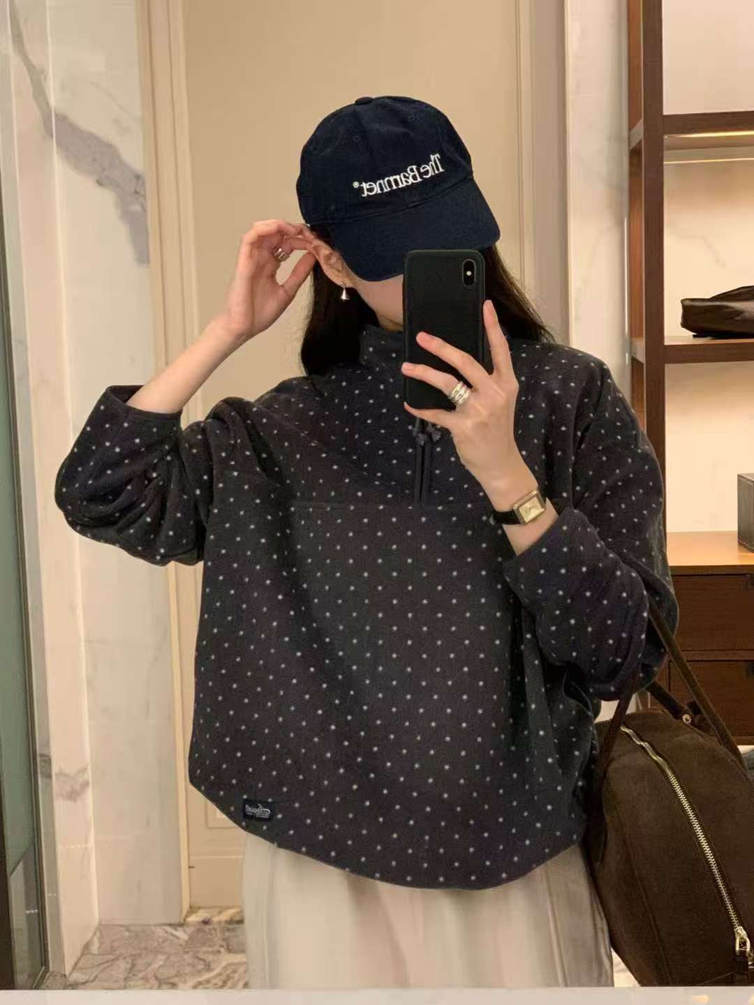 【A2在韩国】东大门女士波点卫衣百搭《NO退NO换》