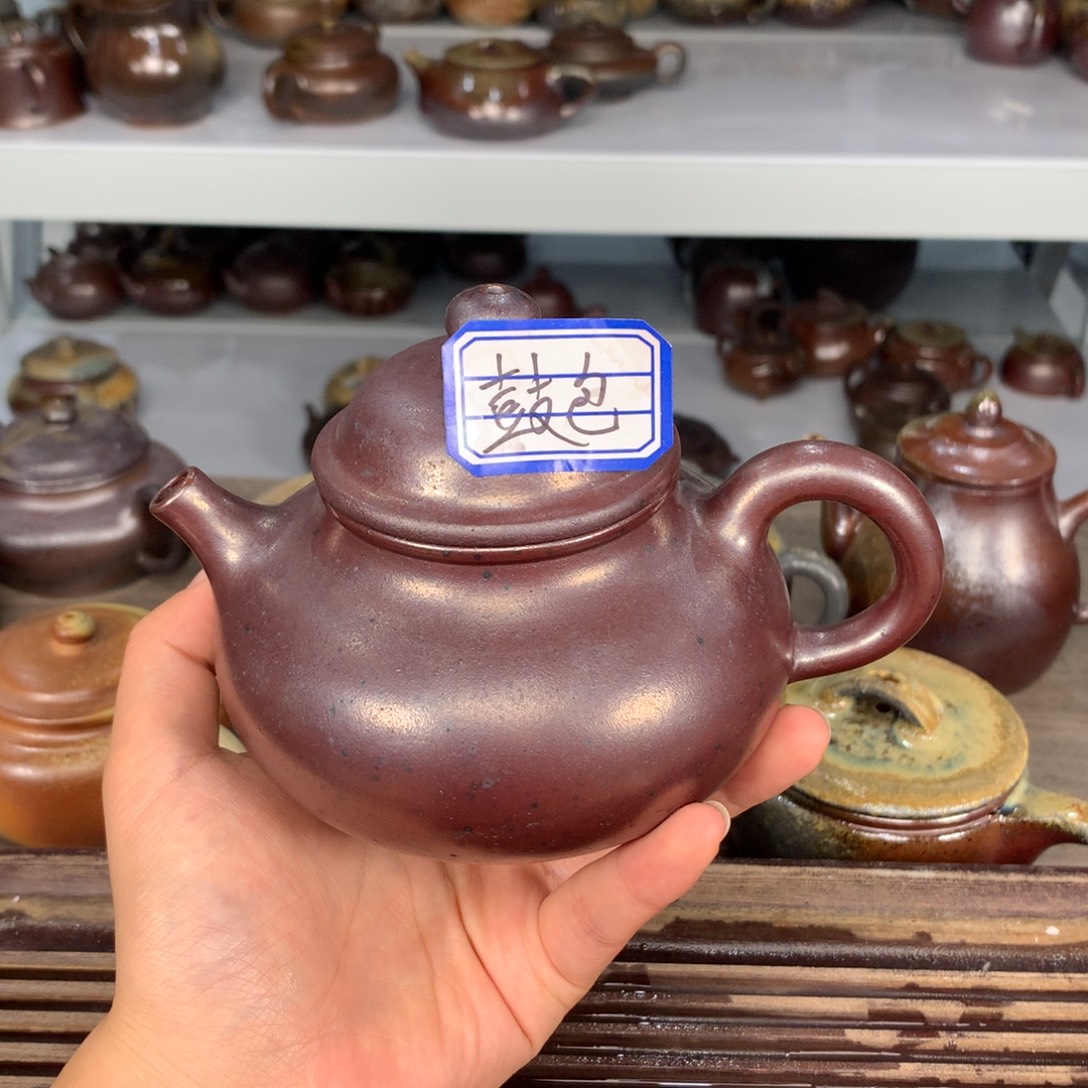 茶壶紫砂纯自然柴烧