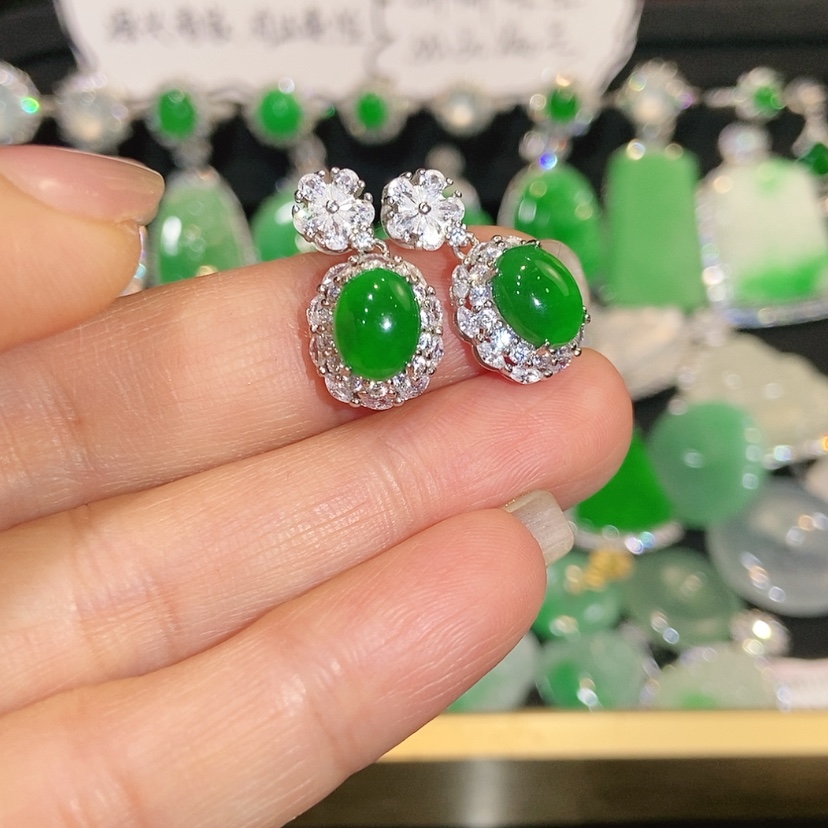 【闪购商品】未镶嵌翡翠耳饰天然翡翠