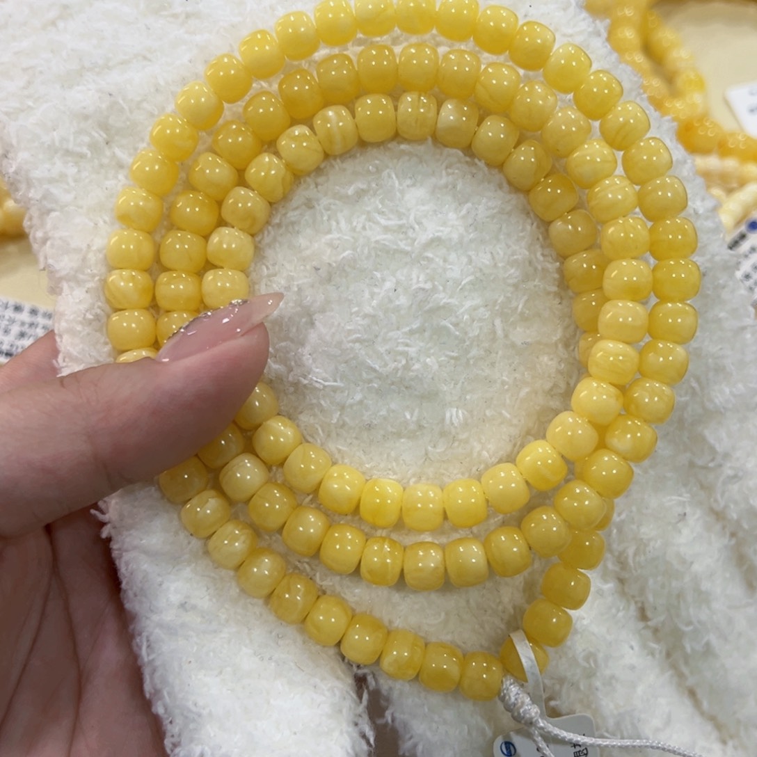 蜜蜡手链未镶嵌即****潇7m顺色长串