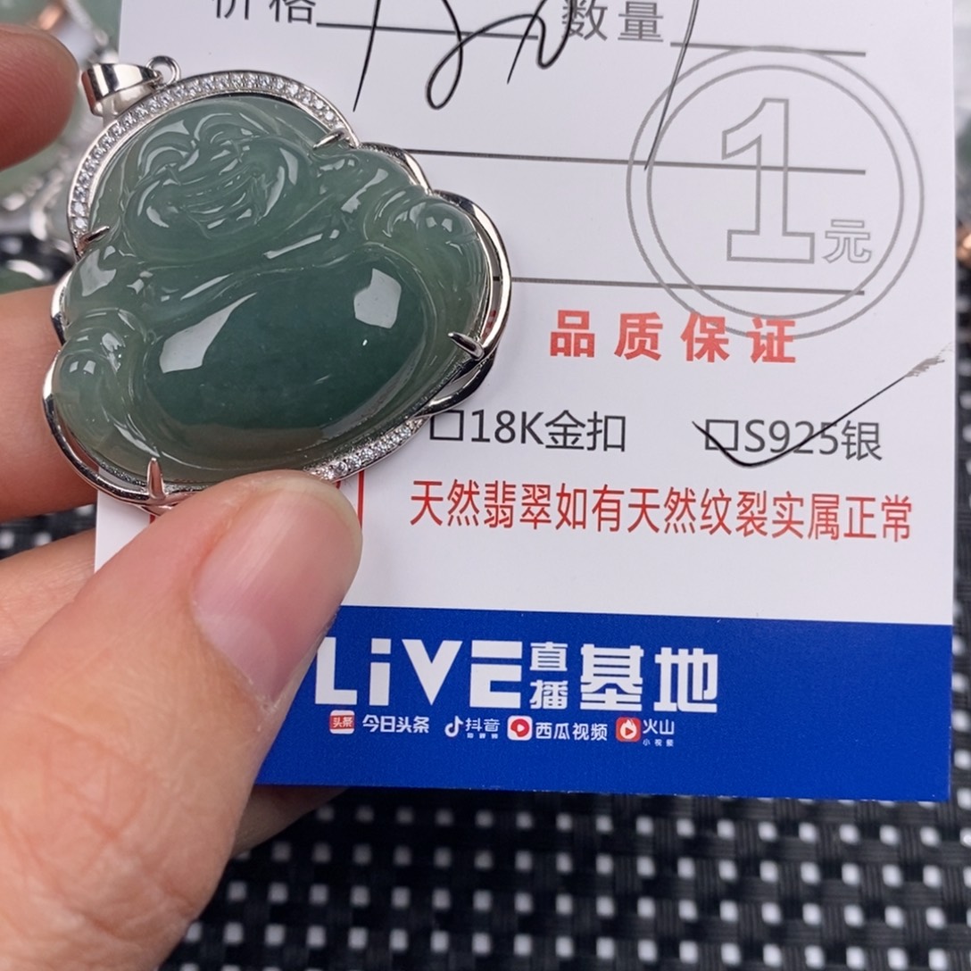 翡翠银S925镶嵌颈饰