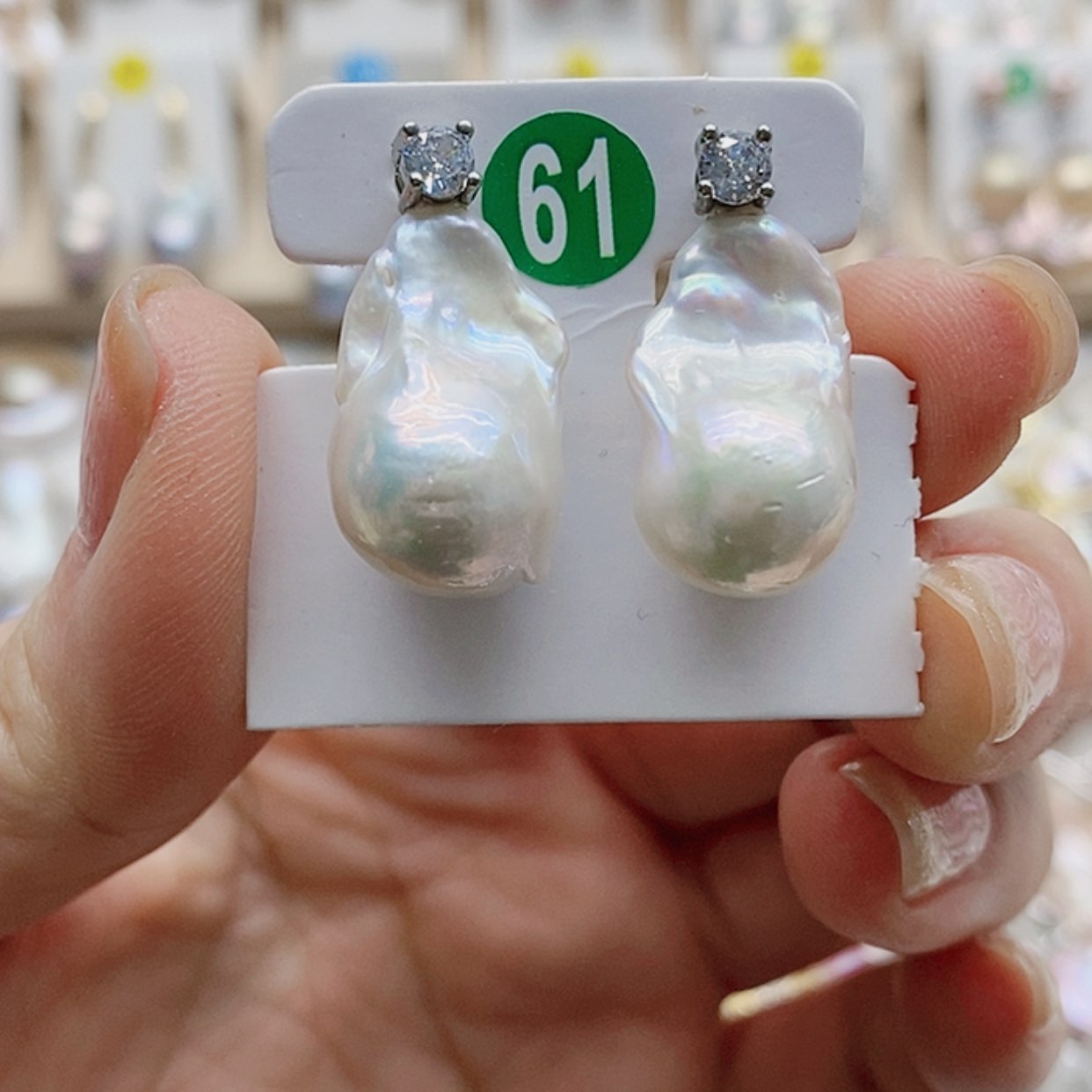 【闪购商品】淡水珍珠耳饰银S925镶嵌