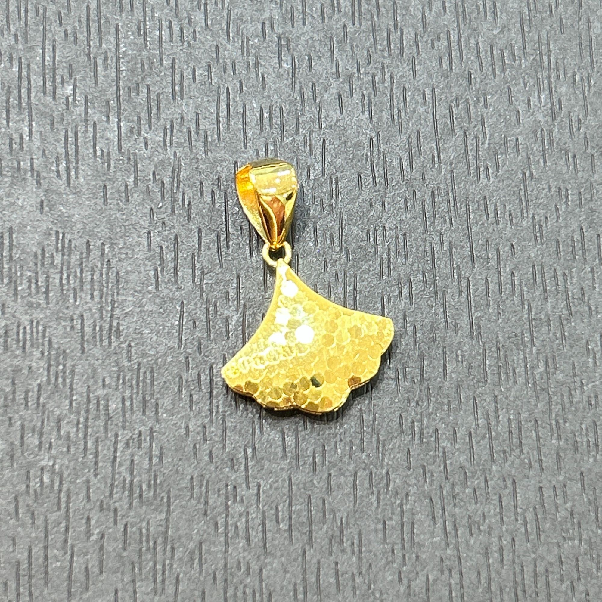 【销冠专享】18K金龙鳞扇子吊坠ZBKJD378