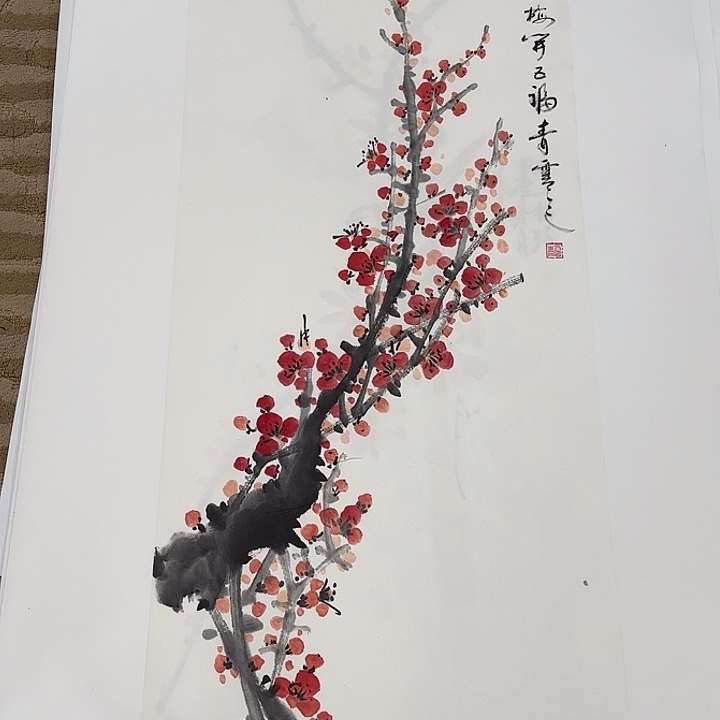 国画花鸟等多种鸟类的栖息四开