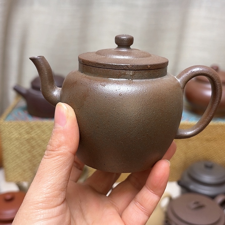 紫砂茶壶木*老宕口黄金段共生挑纯桃花泥柴烧