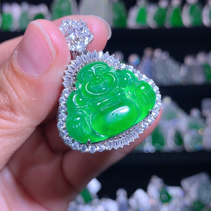 【闪购商品】颈饰银S925镶嵌翡翠天然翡翠