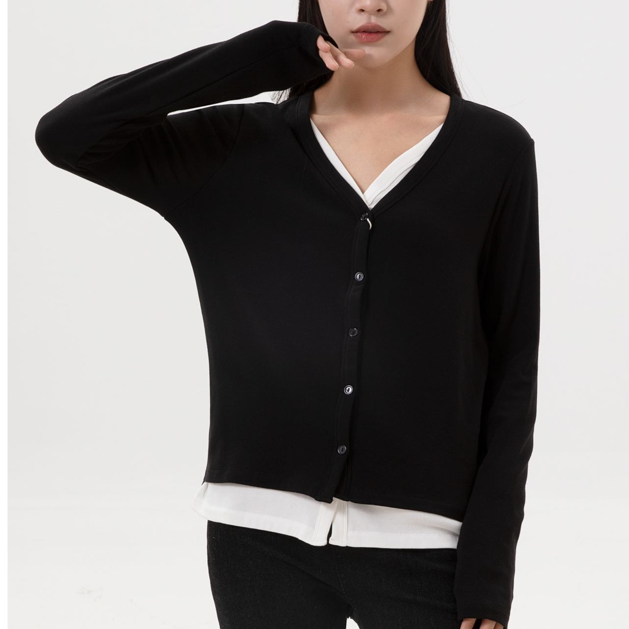 女士假两件T恤打底衫（SQ23028）