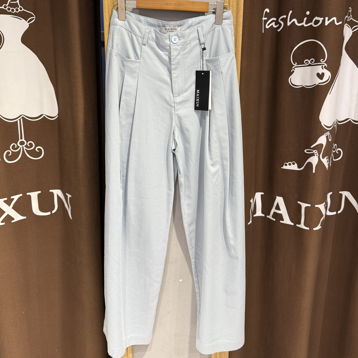 麦寻女装休闲裤淡蓝色kcxfs08a