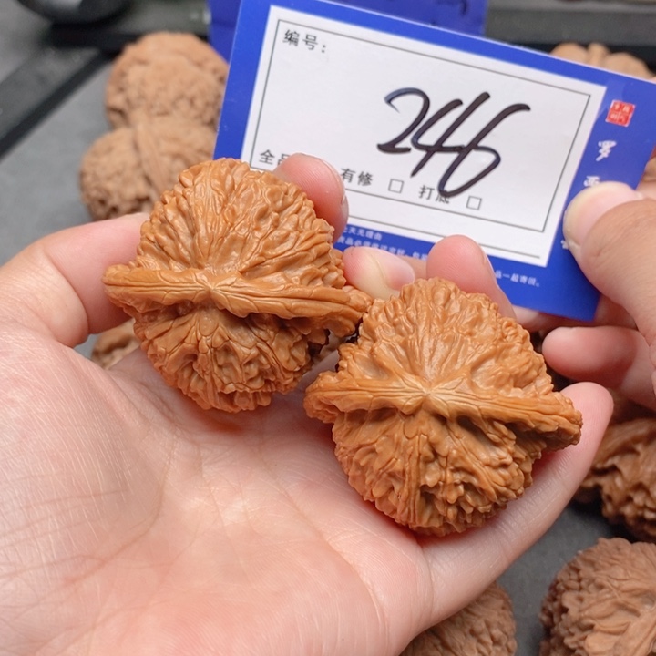 把件桃核45白狮子246号牌